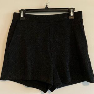 (5/$10) Express black glittery high waist shorts Sz M